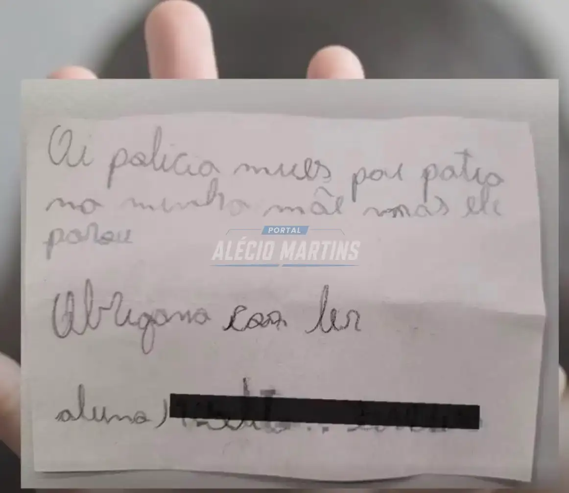 Bilhete de aluno durante atividade do Proerd ajuda PM a identificar caso de violência doméstica